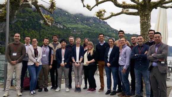 The winning young scientists, at the Swiss Chemical Society conference in Switzerland, May 2025. Dr. Muhammad Jbara is first from the left