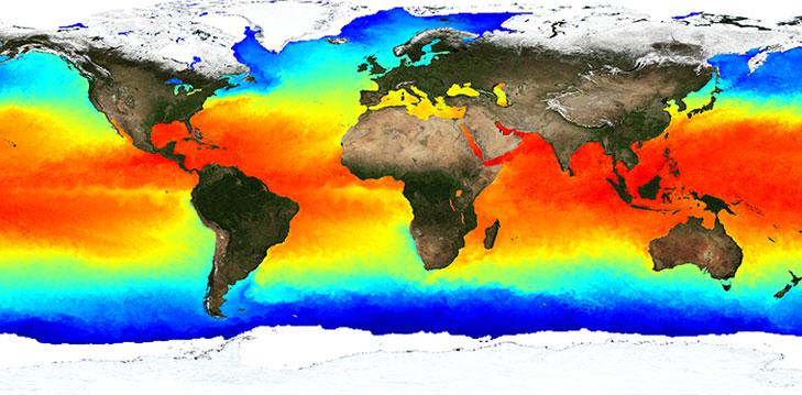 How do ocean temperatures affect the climate?