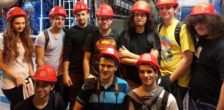 Tel Aviv University Physics students on a visit to the ATLAS detector at CERN