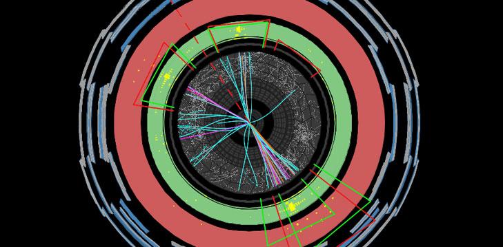 A proton-proton collision at ATLAS studied for the possible decay of a new heavy particle into two top quarks