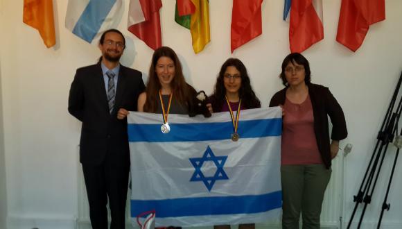 The Israeli team returns from the European Girl's Mathematical Olympiad  with two silver medals