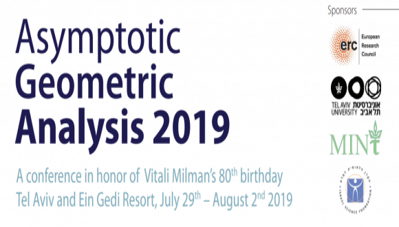 JULY 29th - AUGUST 2nd 2019, TEL AVIV & THE DEAD SEA  Asymptotic Geometric Analysis 2019  Celebrating Vitali Milman's 80th birthday.